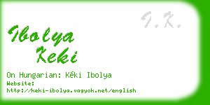 ibolya keki business card